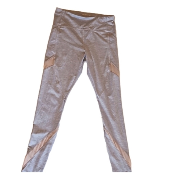 Forever 21 workout leggings atletic light blue mesh panel boho gym essentials - Picture 3 of 16